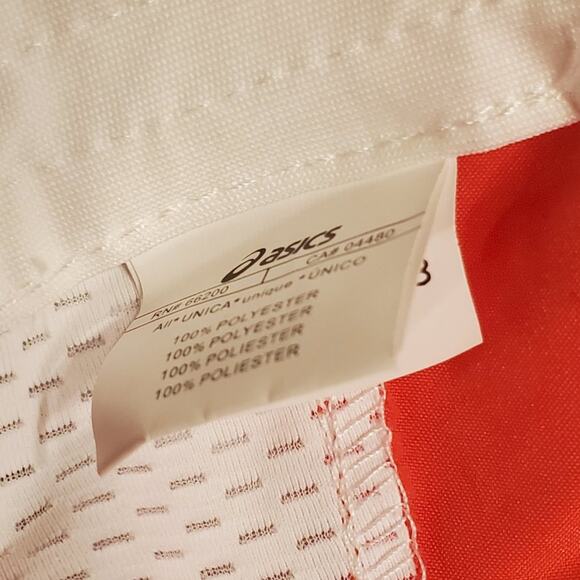 Asics golf hat cap. Color red /white. 100% Polyester. One size fits most - Picture 13 of 13